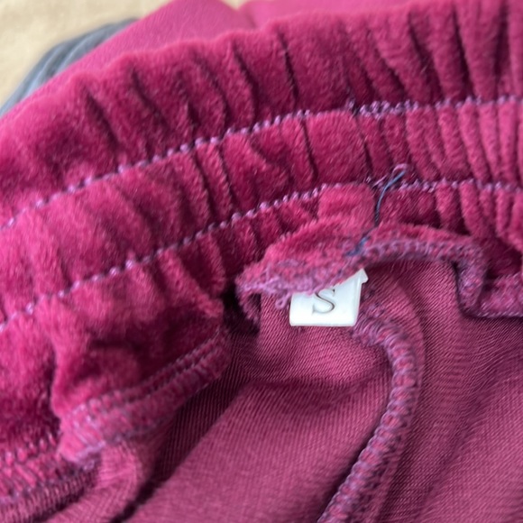 Amazon Women's Purple Velour Drawstring Waist Jogger Sweatpants Size Small - Picture 8 of 8